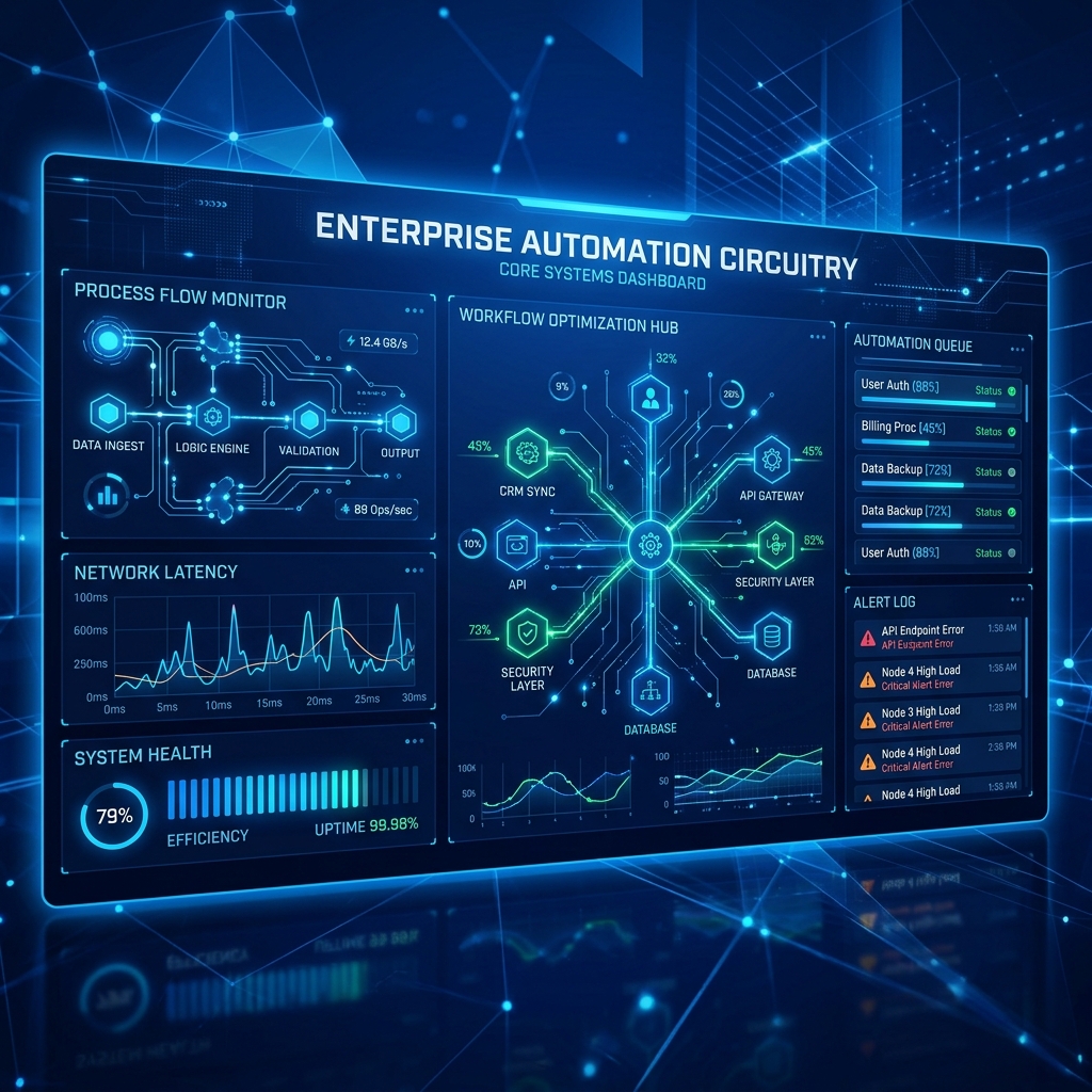 Enterprise AI automation visual representation